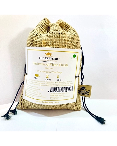 Darjeeling First Flush Pyramid Tea Bags (Pack of 25)-TK-013
