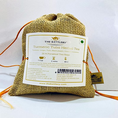 turmeric tulsi herbal tea bags (pack of 25)