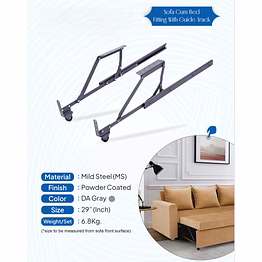 sofa bed mechanism with guide track | folding bed fittings | made in india – spacelogix