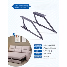 sofa bed mechanism without guide track | foldable sofa fittings | made in india – spacelogix