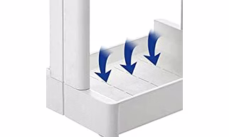 Multilayer Multipurpose ABS Plastic Space Saving Storage Rack Organizer with Wheels (White)