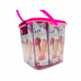 lush strawberry flavoured wafer biscuits