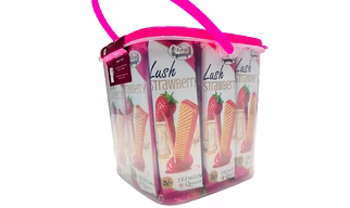 Lush Strawberry flavoured wafer biscuits