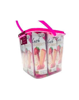 Lush Strawberry flavoured wafer biscuits