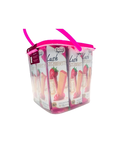 Lush Strawberry flavoured wafer biscuits-11373218