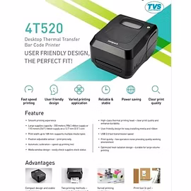 TVSE ZENPERT 4T520 - 203DPI BARCODE PRINTER / RIDDHI SIDDHI COMPUTERS