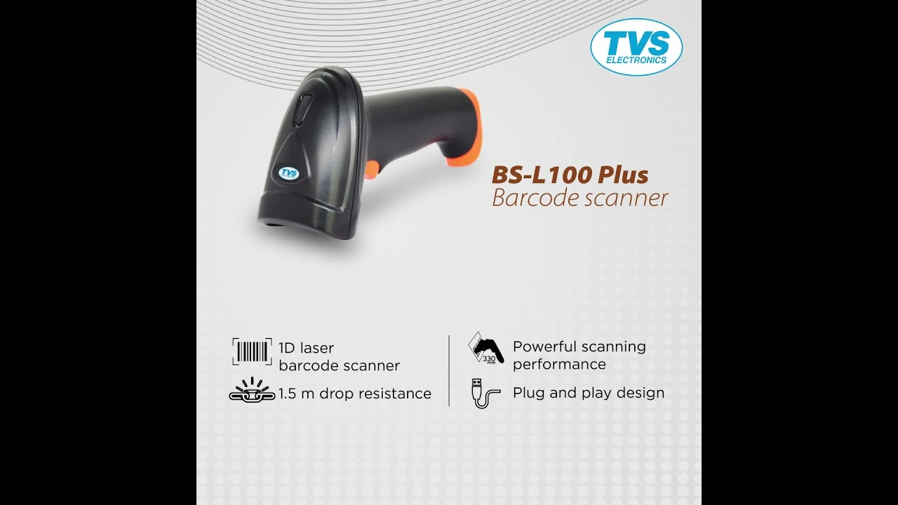 TVSE BS-L100 PLUS LASER 1D WIRED BARCODE SCANNER / RIDDHI SIDDHI COMPUTERS