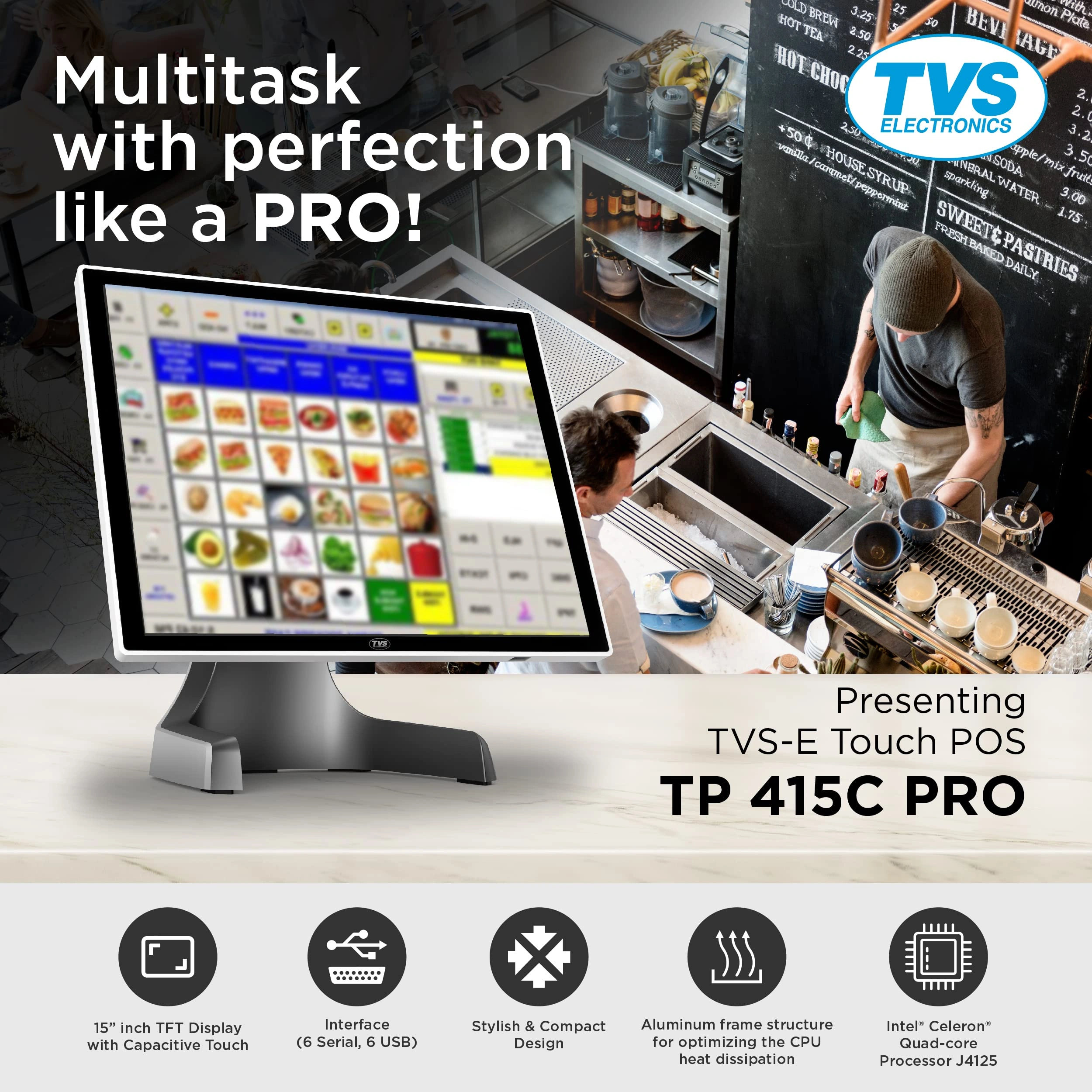 15&quot; TOUCH POS TVS TP415C PRO (WIN)-2