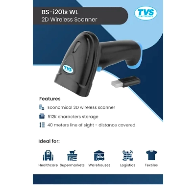 TVSE BS I201S 2D WL BARCODE SCANNER