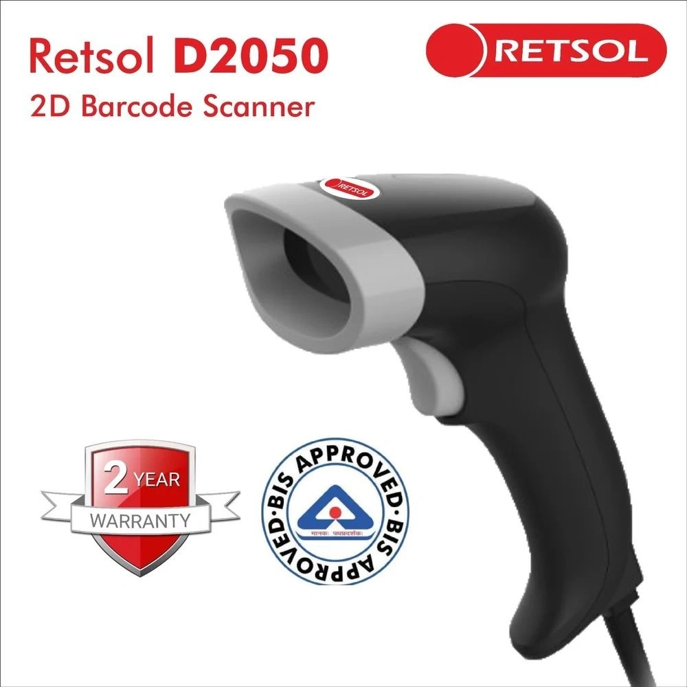 RETSOL D2050N 2D WIRED BARCODE SCANNER / RIDDHI SIDDHI COMPUTERS