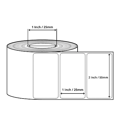BARCODE LABEL CHROMO 50MM X 25MM X 2000
