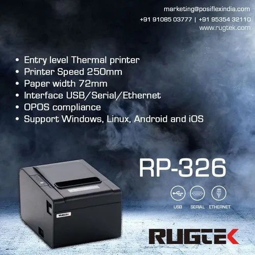 POS THERMAL PRINTER RUGTEK RP-326 SUE | RIDDHI SIDDHI COMPUTERS