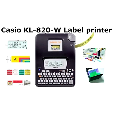 CASIO KL-820W PORTABLE BARCODE PRINTER