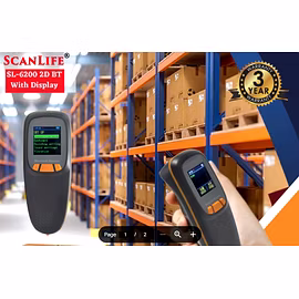 BARCODE SCANNER SCANLIFE 2D WIRELESS SL-6200 BT (SCREEN) RIDDHI SIDDHI COMPUTERS