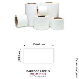 BARCODE LABEL CHROMO 100MM X 50MM X 1000