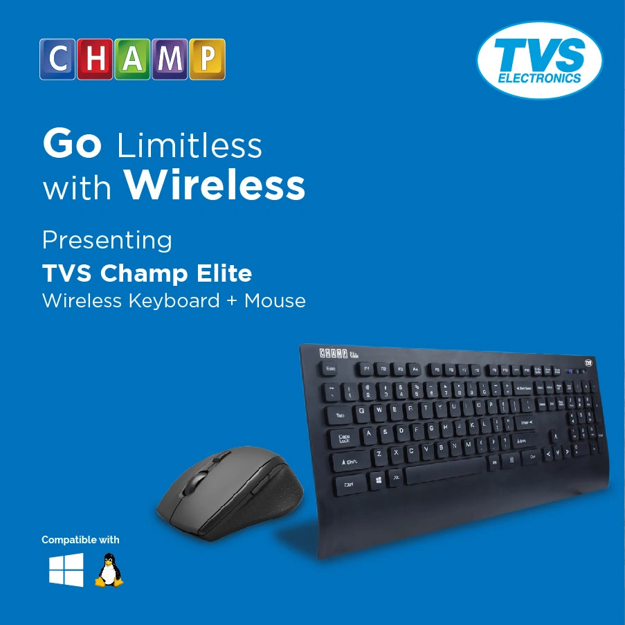 KB MOUSE TVS CHAMP ELITE WIRELESS COMBO / RIDDHI SIDDHI CPMUTERS