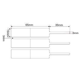 JEWELLERY TAG 100MM X 15MM X 65MM X2000