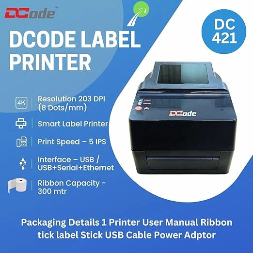 BARCODE PRINTER DCODE DC421 PRO (203dpi) - Effortless Printing Performance &amp; Affordability  / RI