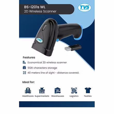 TVSE BS I201S 2D WL BARCODE SCANNER
