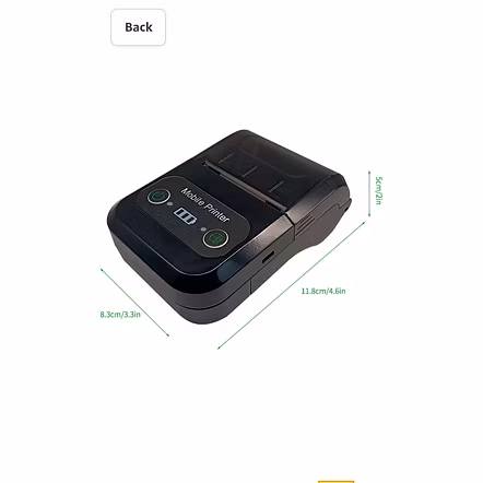 MOBILE POS THERMAL PRINTER BLACKBARS 2" - SEM-2UB