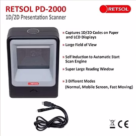RESTOL PD 2000 2D TABLE TOP BARODE SCANNER / RIDDHI SIDDHI COMPUTERS