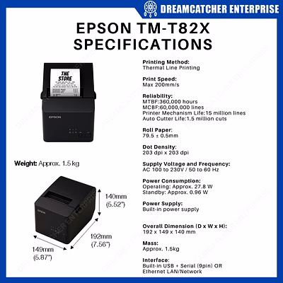 epson tmt 82x - 3" usb