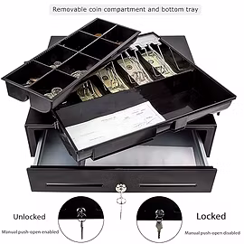 METAL CASH DRAWER GOBBLER 8 COINS + 5 NOTES / RIDDHI SIDDHI COMPUTERS