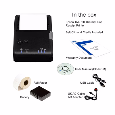 mobile printer epson tm-p20 2" usb+bt
