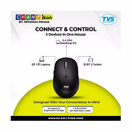 MOUSE WIRELESS TVS CHAMP IKON BM316 BT / RIDDHI SIDDHI COMPUTERS