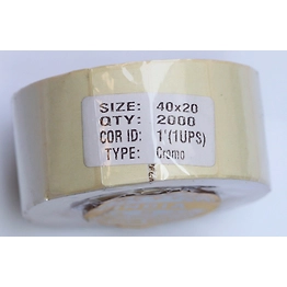 BARCODE LABELS 40MM X 20MM X 2000 1UP CHROMO