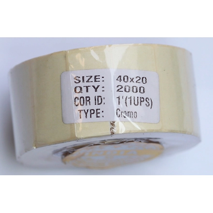 BARCODE  LABELS 40MM X 20MM X 2000 1UP CHROMO-3