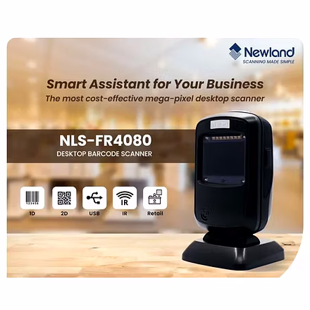 NEWLAND FR4080 2D USB TABLETOP BAECODE SCANNER | RIDDHI SIDDHI COMPUTERS