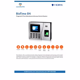 MANTRA BIOTIME 5N (FP+C+B+A) (USB+LAN) / RIDDHI SIDDHI COMPUTERS