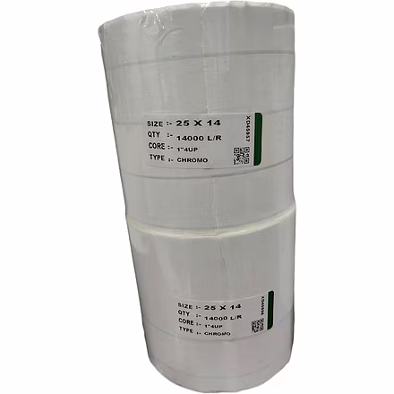 BARCODE LABEL CHROMO 25MM X 14MM X 14000 - 4UP BARCODE LABELS / RIDDHI SIDDHI COMPUTERS