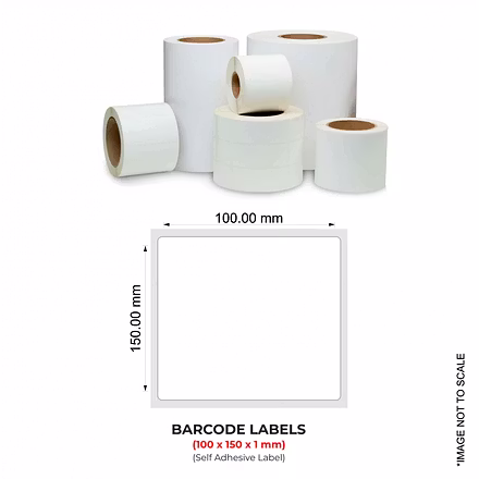 BARCODE LABEL CHROMO 100MM X 150MM X 300 / RIDDHI SIDDHI COMPUTERS