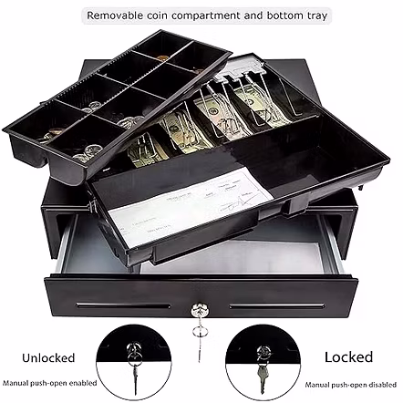 CASH DRAWER ECH-410 (8 COINS + 5 NOTES)