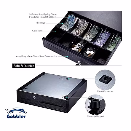 CASH DRAWER ECH-410 (8 COINS + 5 NOTES)