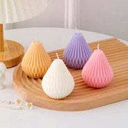 oem drop pear scented candle for decoration
