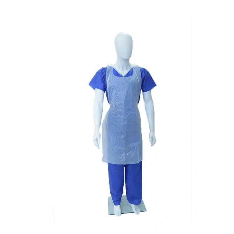 PPE food contact, disposable waterproof, flat packed, blocked, on roll Plastic, PE apron-2