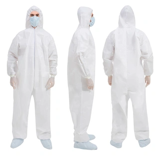 OEM EN13485 Type 6 Protective Ppe Kit Suit Coverall Overall Disposable Coverall Protection Clothes Chemical Protective Clothing