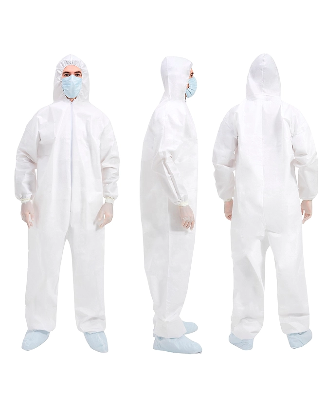 OEM EN13485 Type 6 Protective Ppe Kit Suit Coverall Overall Disposable Coverall Protection Clothes Chemical Protective Clothing-11376916