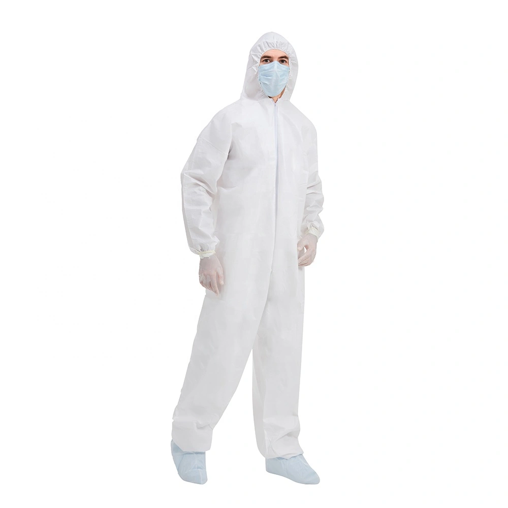 OEM EN13485 Type 6 Protective Ppe Kit Suit Coverall Overall Disposable Coverall Protection Clothes Chemical Protective Clothing-1