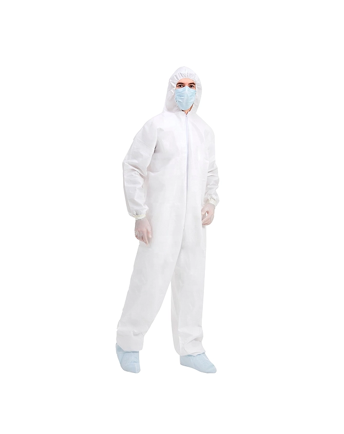OEM EN13485 Type 6 Protective Ppe Kit Suit Coverall Overall Disposable Coverall Protection Clothes Chemical Protective Clothing-1