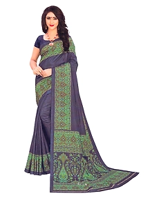 CHIFFON CHANDERI SILK SAREEE WITH BLOUSE