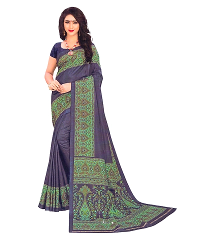 CHIFFON CHANDERI SILK SAREEE WITH BLOUSE-11377746