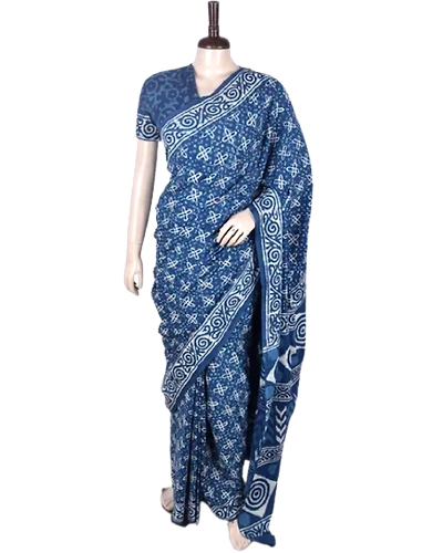 Block Printed Cotton Saree-11377748