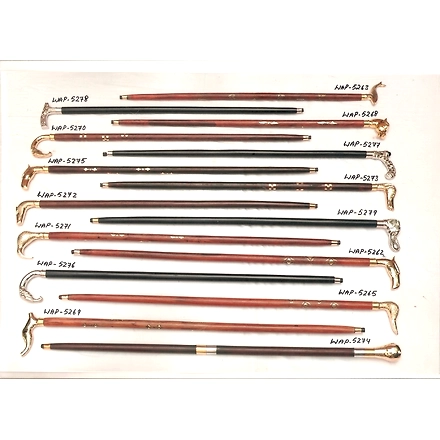 WOOD BRASS WALKING STICKS/CANES-11383246