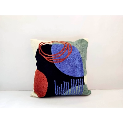 Block printed cotton cushion cover-11467010