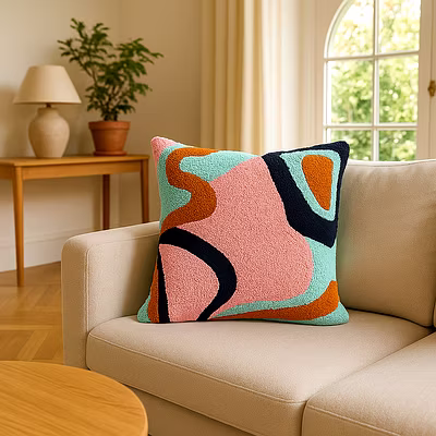 Tufted Cushion Covers with Aari Embroidery-11919180