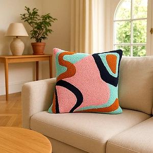 Tufted Cushion Covers with Aari Embroidery
